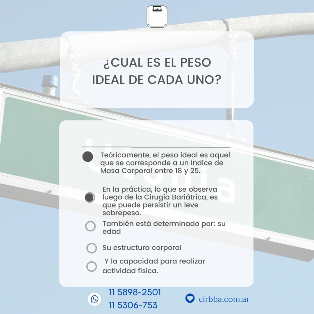 Cuál es el peso ideal de cada uno?