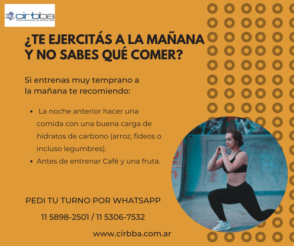 Te ejercitás a la mañana y no sabés qué comer?
