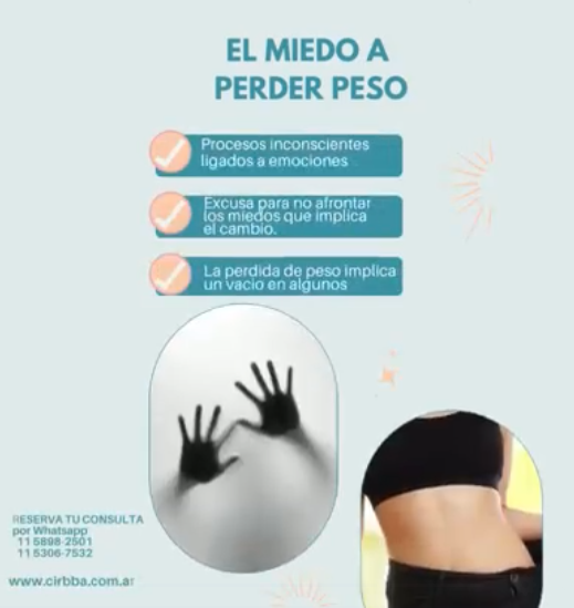 El miedo a perder peso El miedo a perder peso